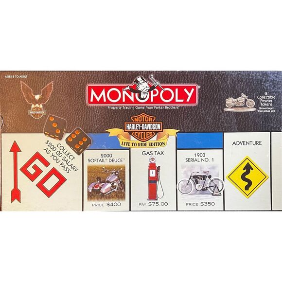 Harley-Davidson Live to Ride Collector's Edition Monopoly Board Game‎ - Picture 1 of 9